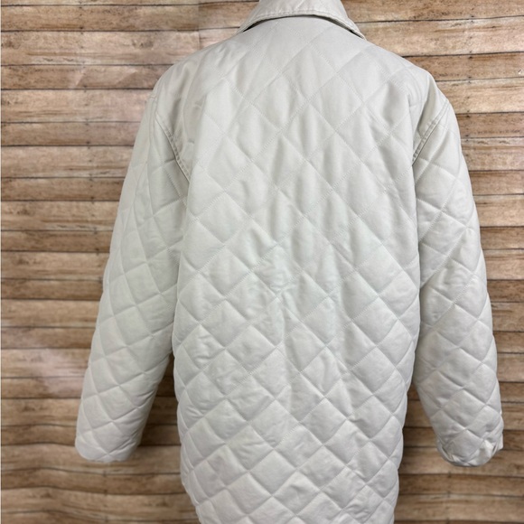 Orvis Womens Quilted Barn Coat Button Front Utility Jacket size Large - Picture 2 of 6